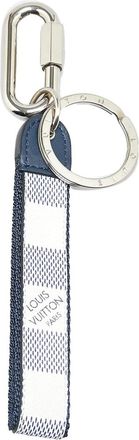 Louis Vuitton Schl&uuml;ssel- & Taschenanh&auml;nger - 2019 Damier Azur Coastline Matchpoint Dragonne Key - Gr. unisize - in Wei&szlig; - f&uuml;r Damen