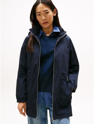 Tommy Hilfiger Womens Hooded Storm Jacket - Navy - XXL
