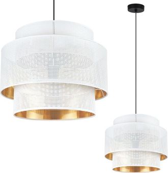 OEM L&aacute;mpara Colgante Asti Trio Oro Blanco Malla 35cm