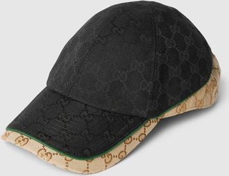 Gucci GG Cotton Canvas Baseball Hat, Size XXS, Black
