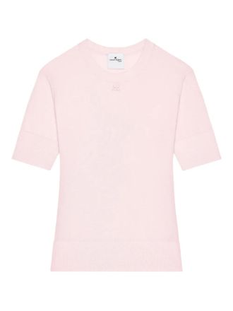 Courr&egrave;ges merino short-sleeves T-shirt - women - Merino - S - Pink