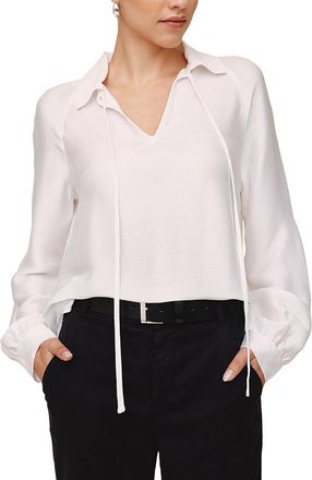 Bella Dahl Long Sleeve Raglan Silk-Blend Pullover