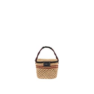 Plan C Bucket Bags, female, Multicolor, Size: ONE SIZE Straw Bucket Bag