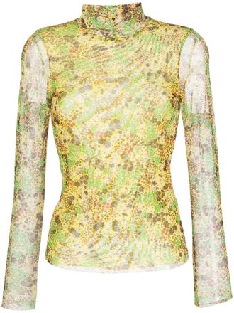 Ted Baker Top met bloemenprint - Geel