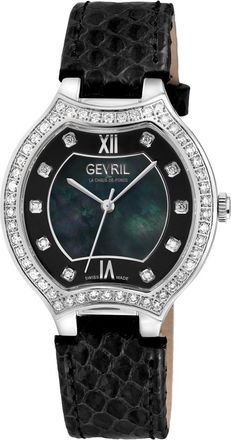 Gevril Group Lugano Diamond Mother of Pearl Dial Ladies Watch 11247