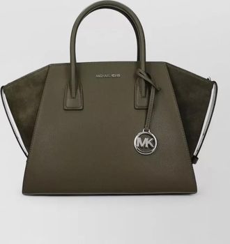 Michael Kors green leather shoulder bag
