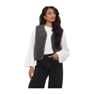 Object Object - Objella Waistcoat Noos - Dames - Truien - Grijs - Maat: XL Poliester