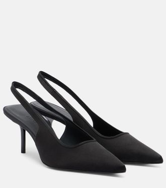 Max Mara Satin slingback pumps
