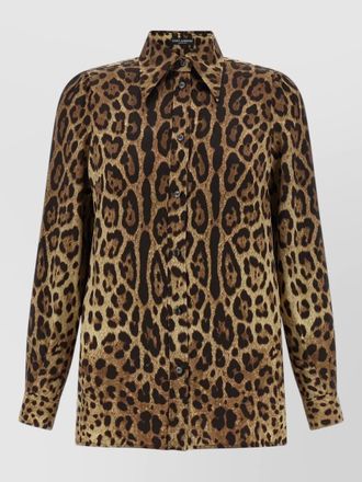 Dolce & Gabbana silk leopard-print shirt