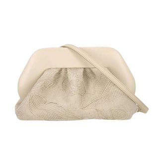 Themoir&egrave; Clutches, female, Beige, Size: ONE SIZE Bios Medium Ricamo Canapa