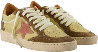 Golden Goose Womens Ball Star Sneaker Yellow Calfskin