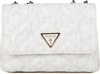 Guess Womens Shoulder Bag Off White Polyurethane Shoulder-bags