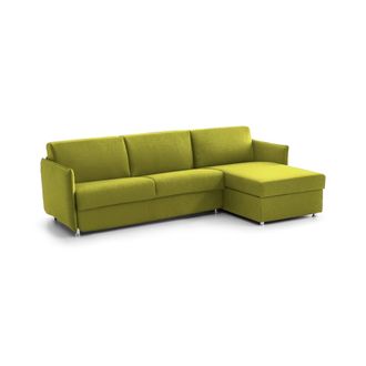 Dmora Dmora - Sof&aacute; Cama Con Pen&iacute;nsula Sumirago, Sof&aacute; Esquinero Transformable Para Sal&oacute;n, Acolchado, Desenfundable, Calidad 100% Made In Italy, 260x160 H90 C