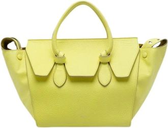 Celine Pre-owned Tie Knot Handbag - Dames - Vintage Handtas - Geel - ONE Size - Leer - Vintage
