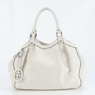 Gucci White Leather Tote Bag (Pre-Owned)