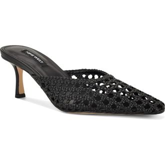 Nine West Camenlaw Woven Mule in Black at Nordstrom, Size 5.5