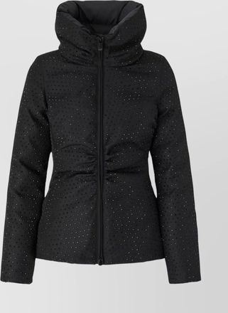 Pinko crystal-embellished cropped down jacket