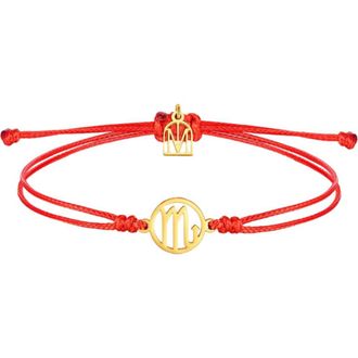 Mantra Zodiac Thread Bracelet in Scorpio Yellow Gold at Nordstrom