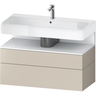 Duravit Duravit - Qatego Mueble Bajo Lavabo, 1 Extra&iacute;ble Y 1 Caj&oacute;n