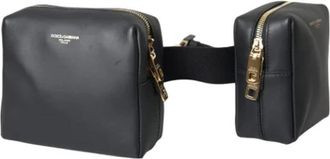 Dolce & Gabbana Pre-owned Leather crossbody-bags - Dames - Vintage Heuptassen - Zwart - ONE Size - Leer - Vintage