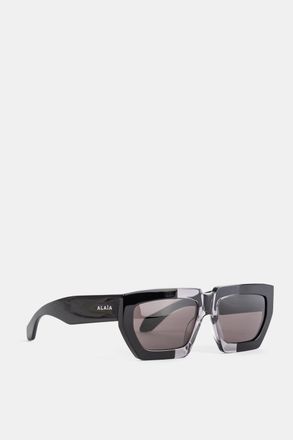 Alaia Womens Oversized Two-Tone Sunglasses Black