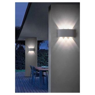 Trade Shop Trade Shop Traesio - Trade Shop - Applique 16w Up&down Lampada Muro Grigio Esterno Ip65 Luce 4000k 3000k 6500k Es68
