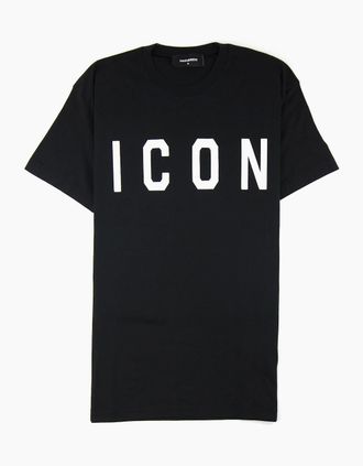 Dsquared2 Mens Dsquared2 Icon Print T-shirt Black - Size: 44
