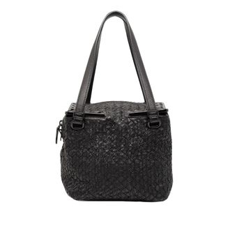 Bottega Veneta Tweedehands Nappa Intrecciato Vierkante Handtas