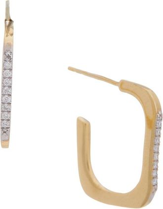 Meshmerise 18K Over Silver 0.08 Ct. Tw. Lab-Grown Diamond Earring