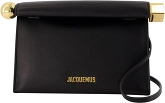 Jacquemus Le Sac Rond Carr&eacute; - female - Jacquemus - Clutches - Black - ONE SIZE - Bags