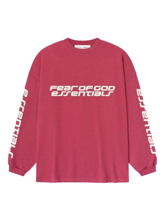 Fear of God 90s T-shirt met logo en lange mouwen - Rood