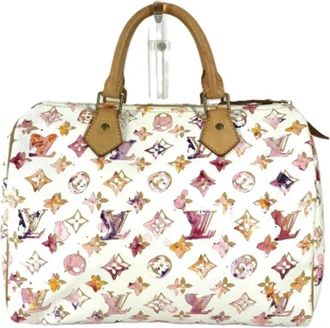 Louis Vuitton Tweedehands Canvas Louis Vuitton tassen - Dames - Vintage Handtas - Wit - ONE Size - Vintage