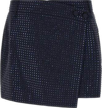 Pinko Soave Miniskirt - Dames - Korte rokken - Blauw - S - Rokken