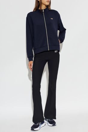 Emporio Armani Sweatshirt With Stand-up Collar, Womens, Navy Blue
