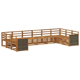 vidaXL Conjunto De Sof&aacute;s De Exterior 7 Uds. Natural Vidaxl