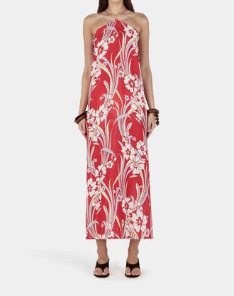 Hansen & Gretel Cinzia Midi Dress In Retro Hawaii