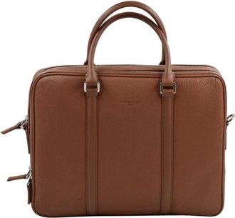 Pourchet Tassen, Heren, Bruin, ONE Size, Leer, Ethan Documententas