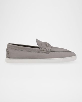Christian Louboutin Men & apos;s Chambeliboat Flat Leather Boat Shoes