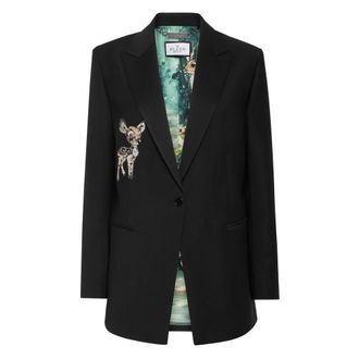 Philipp Plein Dames, Jassen, Zwart, Maat: L Wol