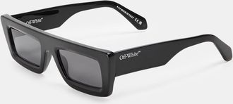Off-white Mens Accessories Off White Ontario Square Full Rim Sunglasses in Black/Dark Grey - Multicolour - One Size