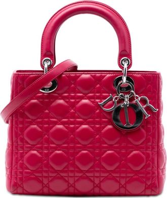 Dior Pre-owned Dior Medium Lambskin Cannage Lady Ladies ITSMM82XX59RU670