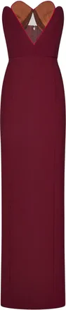 Nensi Dojaka Womens Long Dress Burgundy Viscose
