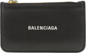 Balenciaga Black Leather Coin Purse/Coin Case (Pre-Owned)