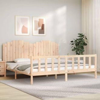 vidaXL Estructura De Cama Sin Colch&oacute;n Madera Maciza De Pino 200x200 Cm Vidaxl