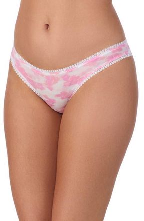 OnGossamer Triple Mesh Print Bikini in Blurred Floral at Nordstrom, Size Medium