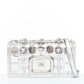 Roger Vivier Kaleidochoc Viv Choc Mini Disco silver sequin bag