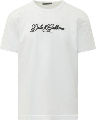 Dolce & Gabbana White Crew Neck T-Shirt