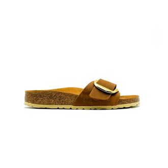 Birkenstock Sliders, female, Brown, Size: 10 US Cognac Sandal Madrid Collection