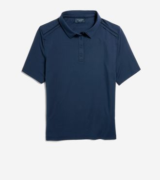 Cole Haan Womens Topspin Polo Shirt - Blue Size Medium