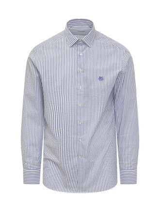 Etro Light Blue Regular Stripes Shirt